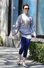 LILY COLLINS Leaves CVS Pharmacy in Los Angeles 06/16/2015