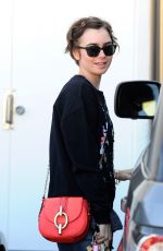 LILY COLLINS Out and About in Los Angeles 06/02/2015
