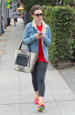 LILY COLLINS Out and About in West Hollywood 06/11/2015