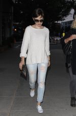 LILY COLLINS Out in Santa Monica Boulevard in Los Angeles 06/10/2015