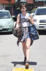 LILY COLLINS Shopping at Whole Foods in West Hollywood 06/07/2015