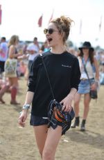 LILY JAMES at Glastonbury Festival in Glastonbury 06/27/2015