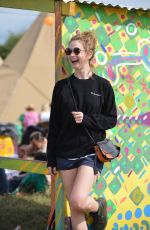 LILY JAMES at Glastonbury Festival in Glastonbury 06/27/2015