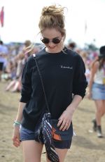 LILY JAMES at Glastonbury Festival in Glastonbury 06/27/2015