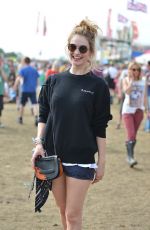 LILY JAMES at Glastonbury Festival in Glastonbury 06/27/2015