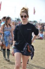 LILY JAMES at Glastonbury Festival in Glastonbury 06/27/2015