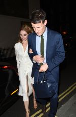 LILY JAMES Night Out in London 06/22/2015