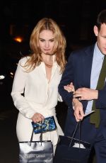 LILY JAMES Night Out in London 06/22/2015