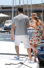 LINDSAY LOHAN Arrives at a Boat in Naples 06/27/2015