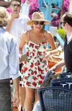 LINDSAY LOHAN Arrives at a Boat in Naples 06/27/2015