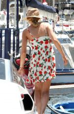 LINDSAY LOHAN Arrives at a Boat in Naples 06/27/2015