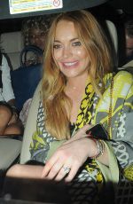 LINDSAY LOHAN at I-D and Jeremy Scott for Moschino Anniversary Party in London