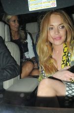 LINDSAY LOHAN at I-D and Jeremy Scott for Moschino Anniversary Party in London