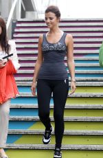 LUCY MECKLENBURGH in Tights Out and About in London 06/25/2015