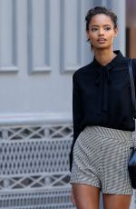 MALAIKA FIRTH on the Set of Express Campaign Photoshoot in New York 06/10/2015