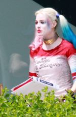 MARGOT ROBBIE on the Set of Suicide Squad in Toronto 06/07/2015
