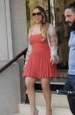 MARIAH CAREY Leaves Her Hotel in Paris 06/08/2015
