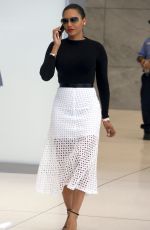 MELANIE BROWN Leaves a Radio Studio in New York 06/24/2015