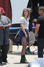 MELISSA BENOIST on the Set of Low Rides in Los Angeles 06/15/2015