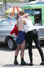 MELISSA BENOIST on the Set of Low Rides in Los Angeles 06/15/2015
