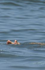 MICHELLE HUNZIKER in Swimsuit and Bikini at a Beach at Forte Dei Marmi