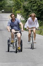 MICHELLE HUNZIKER Riding a Bike in Forte Dei Marmi 06/13/2015