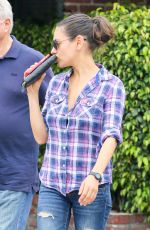 MILA KUNIS in Jeans Out in Los Angeles 06/15/2015