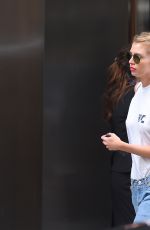 MILEY CYRUS and STELLA MAXWELL Leaves a Hotel in New York 06/20/2015