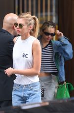 MILEY CYRUS and STELLA MAXWELL Leaves a Hotel in New York 06/20/2015