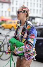 MILEY CYRUS Out and About in New York 06/18/2015
