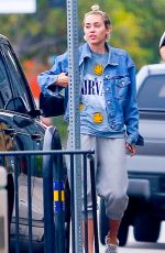 MILEY CYRUS Out for Lunch in Los Angeles 06/09/2015