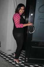 MINDY KALING Night Out in Hollywood 06/26/2015