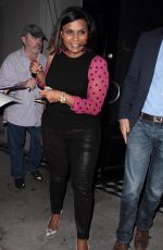 MINDY KALING Night Out in Hollywood 06/26/2015