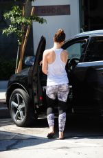MINKA KELLY in Tights Leaves a Gym in Los Angeles 06/24/2015