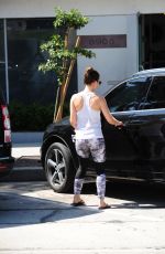 MINKA KELLY in Tights Leaves a Gym in Los Angeles 06/24/2015