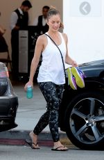 MINKA KELLY Leaves Rise Movement Gym in Los Angeles