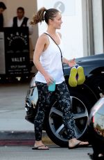 MINKA KELLY Leaves Rise Movement Gym in Los Angeles