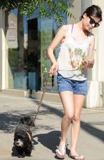 MIRANDA COSGROVE Walks Her Dog Out in Los Angeles 06/20/2015