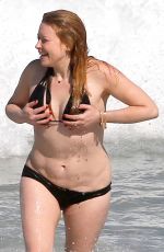 NATASHA LYONNE in Bikini at a Beach in Sao Paulo 06/10/2015