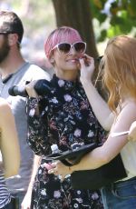 NICOLE RICHIE on the Set of Extra at the Grove 06/08/2015