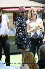 NICOLE RICHIE on the Set of Extra at the Grove 06/08/2015