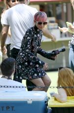 NICOLE RICHIE on the Set of Extra at the Grove 06/08/2015