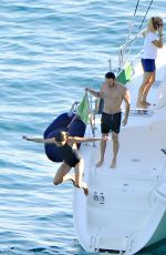 NIKKI REED in Swimsuit at a Boat in Italy 06/25/2015