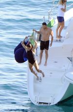 NIKKI REED in Swimsuit at a Boat in Italy 06/25/2015