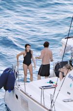 NIKKI REED in Swimsuit at a Boat in Italy 06/25/2015
