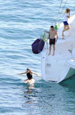 NIKKI REED in Swimsuit at a Boat in Italy 06/25/2015