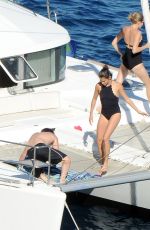 NIKKI REED in Swimsuit at a Boat in Italy 06/25/2015