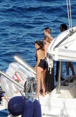 NIKKI REED in Swimsuit at a Boat in Italy 06/25/2015