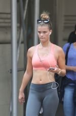 NINA AGDAL in Tank Top Out for a Jog in New York 06/11/2015