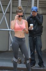 NINA AGDAL in Tank Top Out for a Jog in New York 06/11/2015